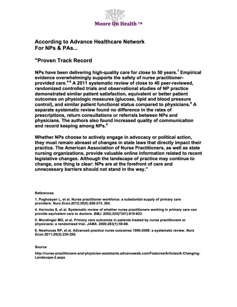 Sept 2014 Nurse Practitioner Fast Fact