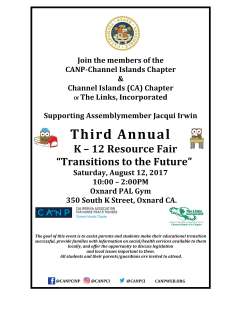 CANPCI &amp; Assemblymemer Irwin - Resource K-12th grade Flyer