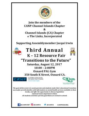 CANPCI &amp; Assemblymemer Irwin - Resource K-12th grade Flyer